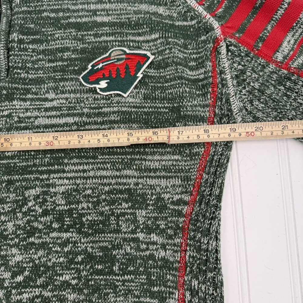 Minnesota Wild Old Time Hockey Knitted 1/4 Zip Sweater Mock Neck Size M NHL - Picture 6 of 8